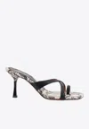 Paris Texas Lorena 80 Python Leather Sandals In Multi