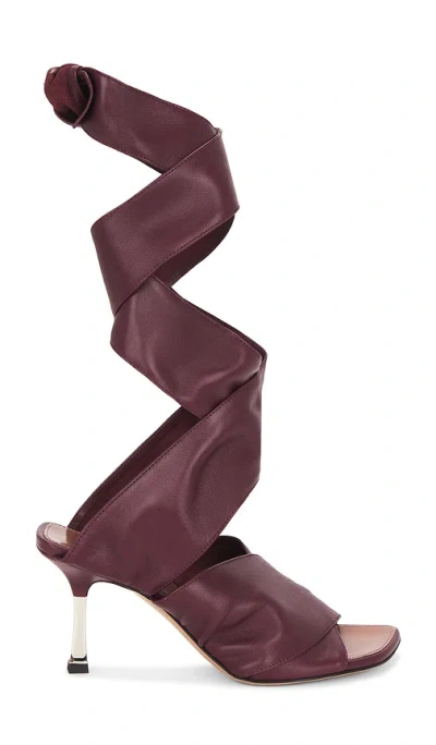 Paris Texas Lorena Lace Up 75 Sandal In Burgundy