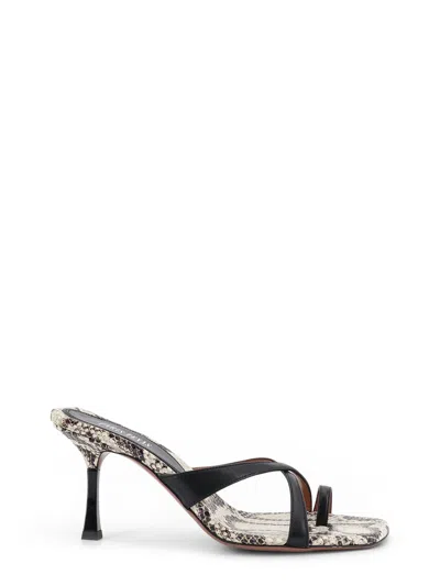 Paris Texas Lorena Leather Sandals In Animal Print