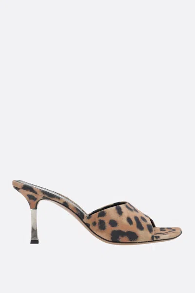 Paris Texas Lorena Mule Sandals In Printed Suede In Bunt