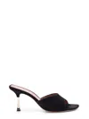 Paris Texas Mules In Black Suede Leather In Black