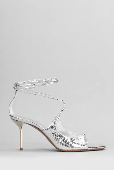 Paris Texas Loulou Lace Up Sandal 70 In Silver