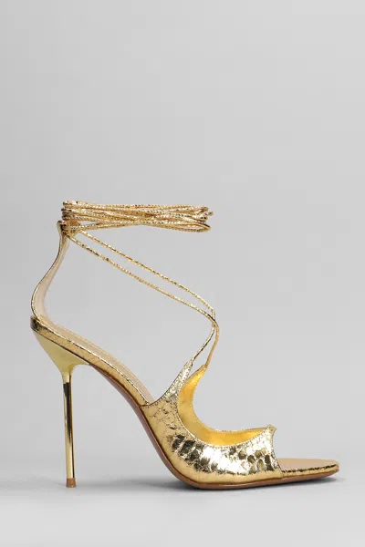 Paris Texas Loulou Sandals In Gold Leather