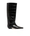Paris Texas Low Heel Knee-high Boots In Black