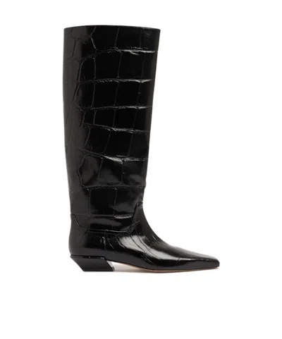 Paris Texas Low Heel Knee-high Boots In Black
