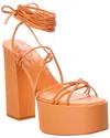 Paris Texas Malena Leather Platform Sandal In Pink