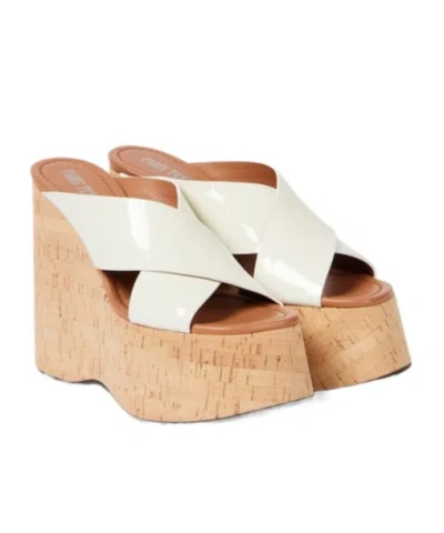 Paris Texas Mara 135 Patent Leather Platform Sandals In Nude