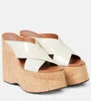 Paris Texas Mara 135 Patent Leather Platform Sandals In White