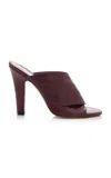 Paris Texas Maria Leather Mules In Burgundy