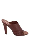 Paris Texas Maria Leather Mule In Brown