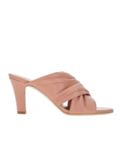 Paris Texas Maria Ruched Mules In Brown