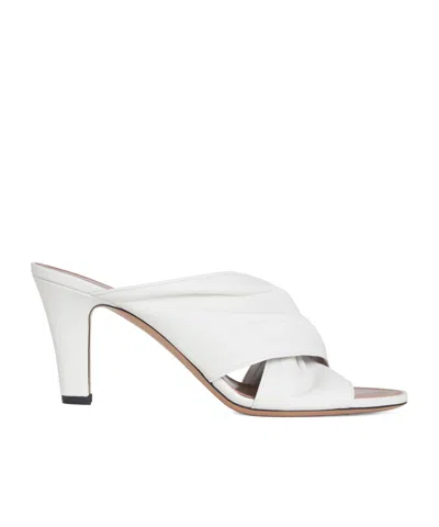 Paris Texas Maria Ruched Mules In White