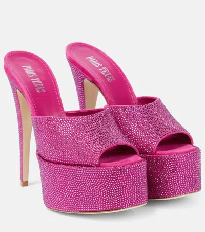 Paris Texas Holly Marina Open-toe Mules In Pink