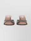 Paris Texas Modern Block Heel Open Toe Sandals In Gray