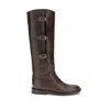 Paris Texas Montana Crocodile-embossed Buckle Boots In Brown