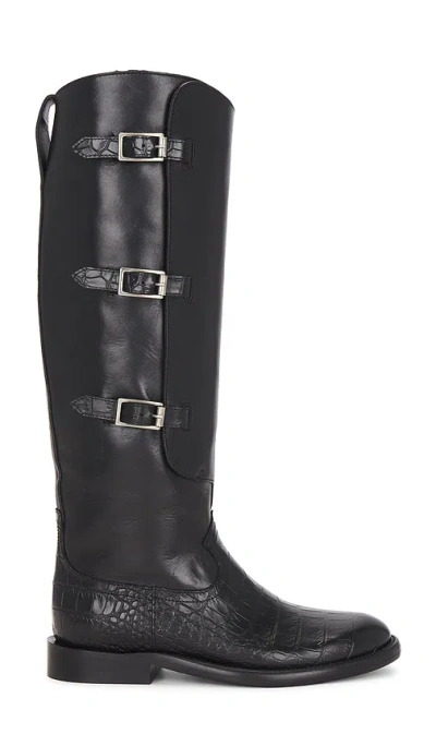 Paris Texas Montana Buckle Boot In Black
