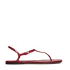 Paris Texas Montecarlo Python Printed Leather Sandals In Red