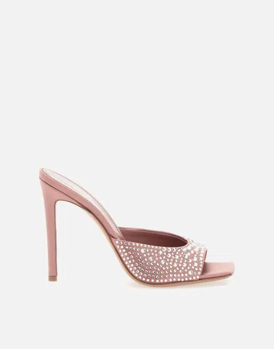 Paris Texas Holly Crystal-embellished Mules In Pink