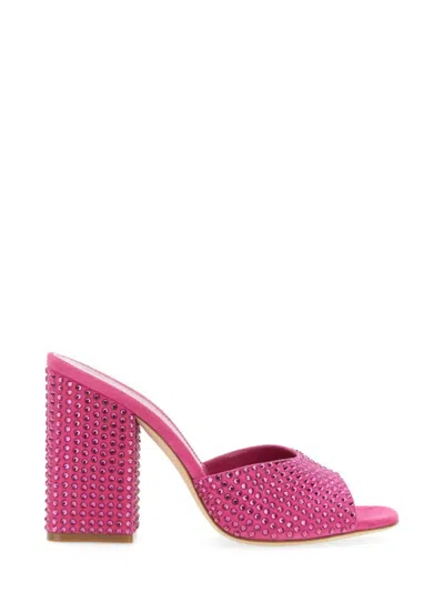 Paris Texas Mule Holly Anja Open-toe Mules In Pink