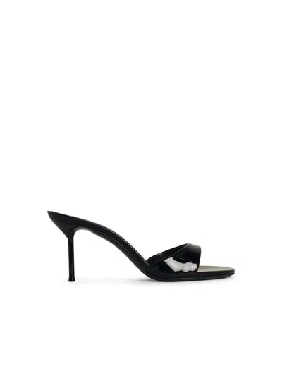 PARIS TEXAS PARIS TEXAS 'MULE LIDIA 70' BLACK LEATHER PUMPS