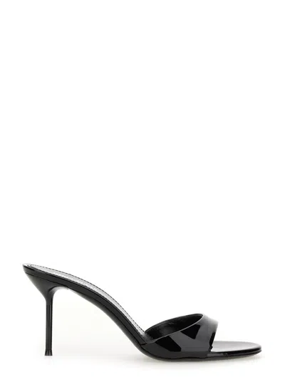 Paris Texas Lidia Patent Leather Heel Sandals In Black