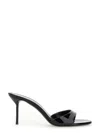 Paris Texas Lidia Patent Stiletto Mule Sandals In Black