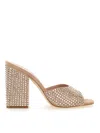 Paris Texas Mule Holly Anja Suede And Crystal Block Heel Mules In Light Pink