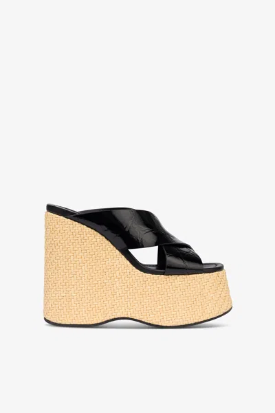Paris Texas Mules In Black Patent Leather