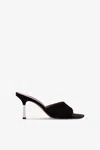 Paris Texas Mules In Black Suede Leather In Black