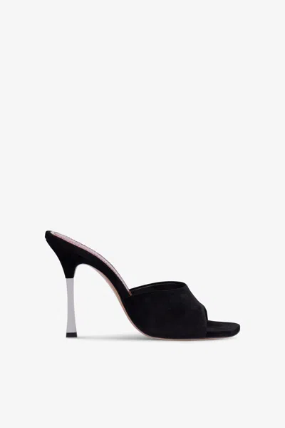 Paris Texas Mules In Black Suede Leather