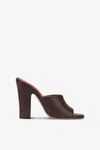 Paris Texas Mules In Ebony Leather