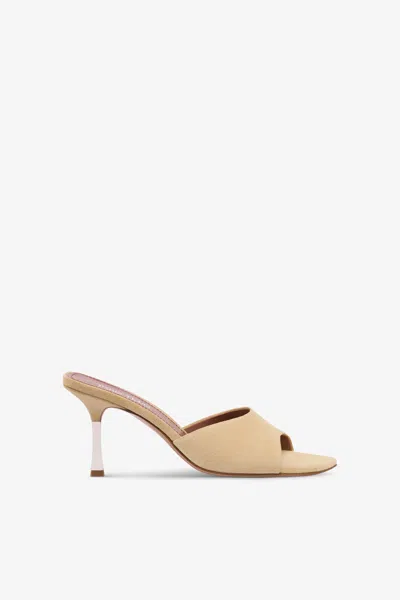 Paris Texas Mules In Ecru Suede Leather In Neutral