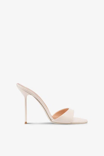 Paris Texas Mules In Ivory Patent Leather In White