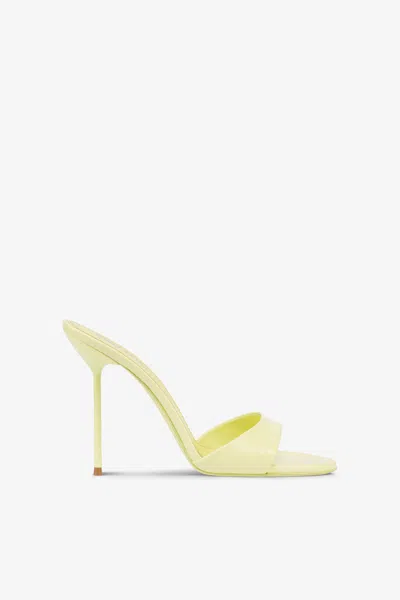 Paris Texas Mules In Light Yellow Patent Leather