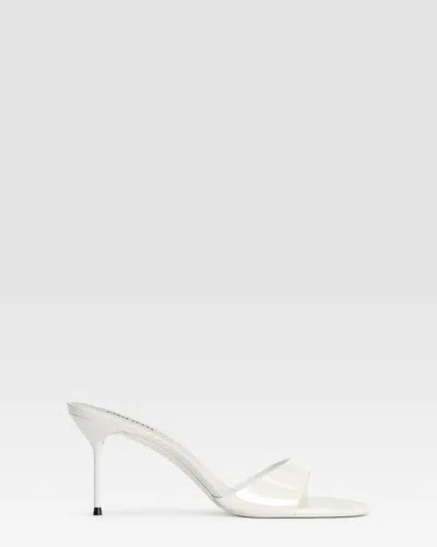 Paris Texas Mules In Optic White Patent Leather