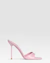 Paris Texas Mules In Petal Pink Patent Leather In Pink