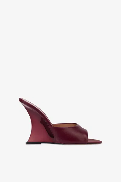 Paris Texas Mules In Rouge Noir Leather In Red