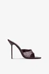 Paris Texas Mules In Rouge Noir Mesh And Patent Leather