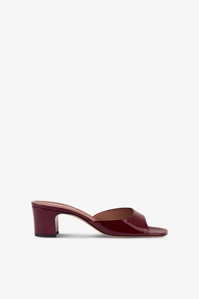 Paris Texas Mules In Rouge Noir Patent Leather In Red