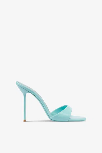 Paris Texas Mules In Turquoise Patent Leather In Blue