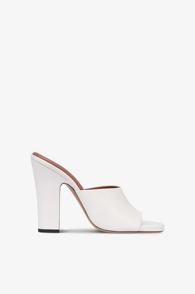 Paris Texas Mules In White Leather
