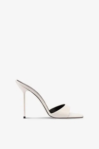 Paris Texas Round-headed High-heeled Sandals In White