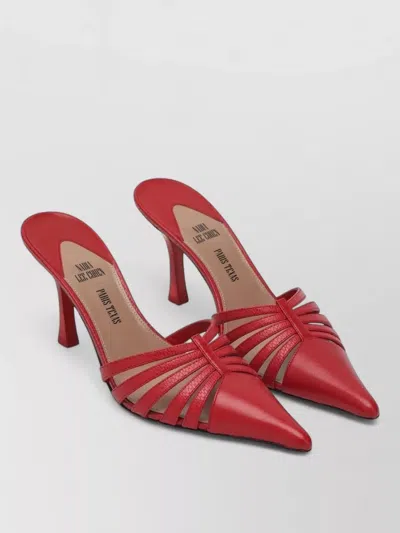 Paris Texas Mules Pointed Toe Strappy Design Footwear