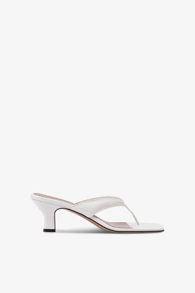 Paris Texas Mules With A Toe In White Leather