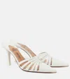Paris Texas Nadia 85 Cutout Leather Mules In Weiss