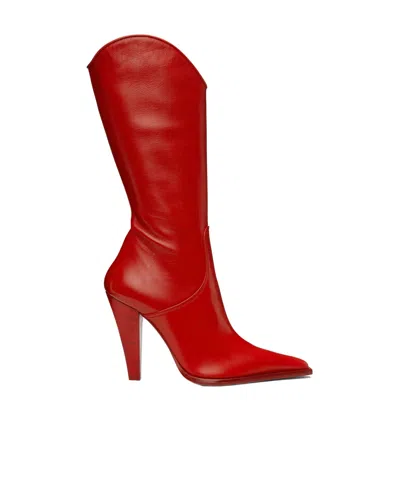 Paris Texas Nadia Pointed-toe Boots In Red