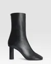 Paris Texas Nappa Ankle Boot With Python-print Leather Detail In Black