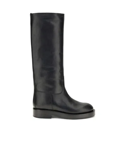 PARIS TEXAS NAPPA-LEATHER FLAT BOOTS