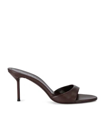 Paris Texas Nappa Leather Lidia Mules 70 In Brown