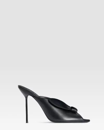 Paris Texas Nappa Mule With Bow Detail In Black